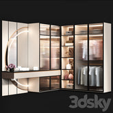 Trueliving 5 Cabinet Open wardrobes Laminated Finish & PU Finish with Drawers 8Ft *2Ft *9Ft -2438.4MM X 609MM X 2743.2MM)